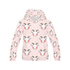 Pink Goat Sheep Pattern Print Women Pullover Hoodie-grizzshop