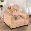 Pink Gold Marble Armchair Cover-grizzshop