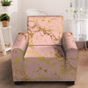 Pink Gold Marble Armchair Cover-grizzshop