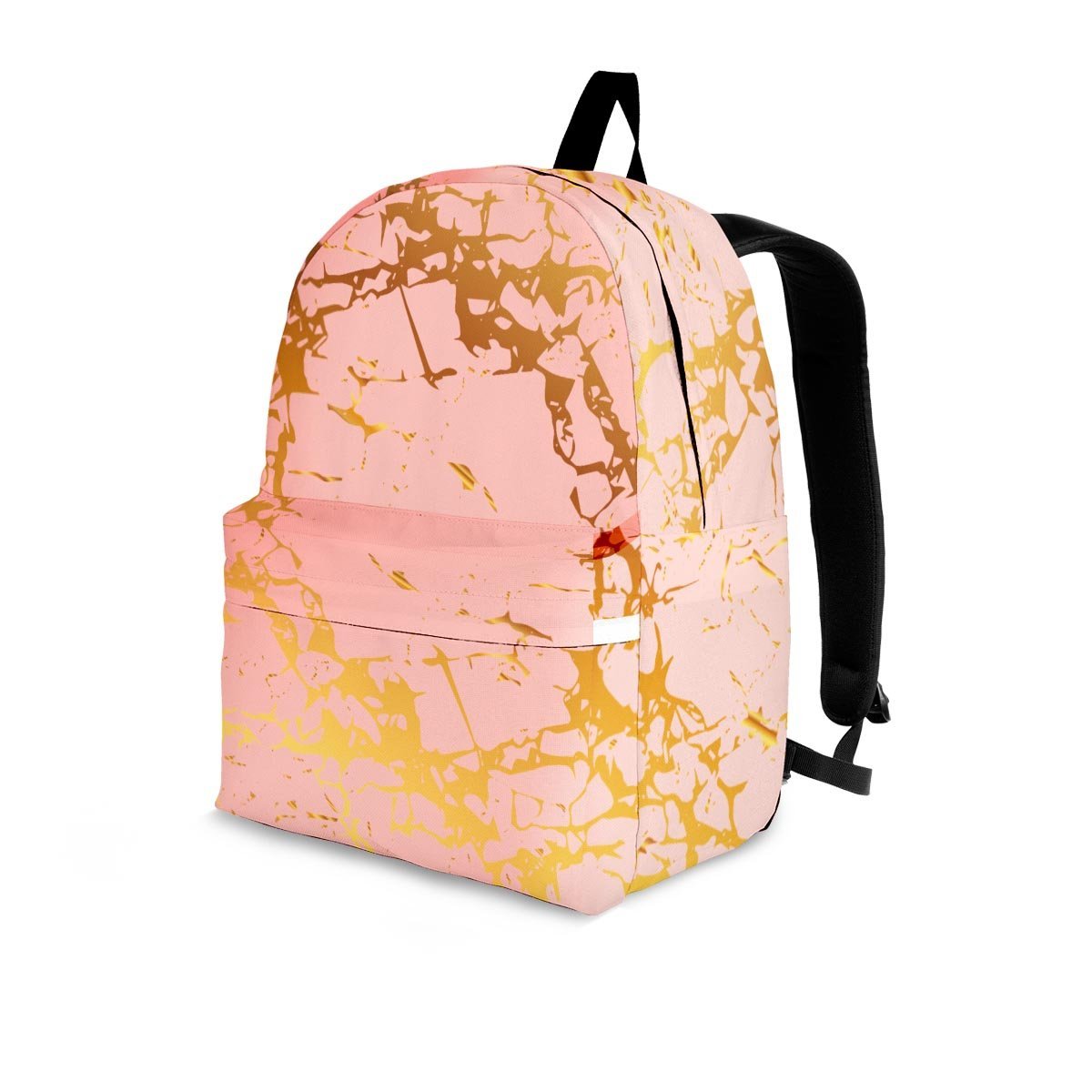 Pink Gold Marble Backpack-grizzshop