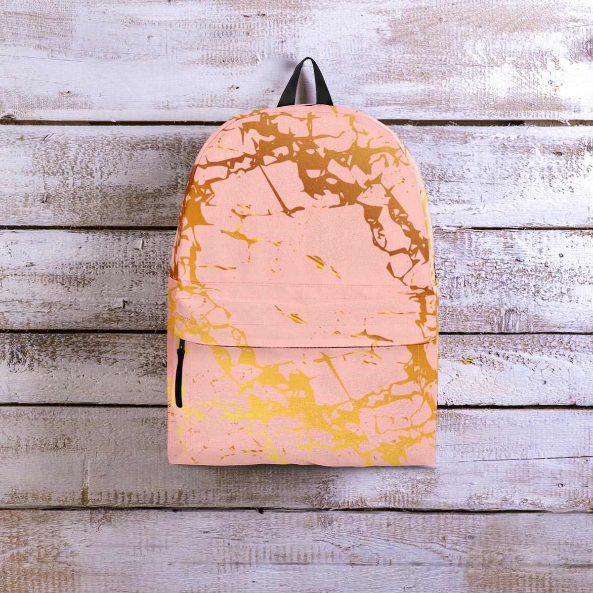 Pink Gold Marble Backpack-grizzshop