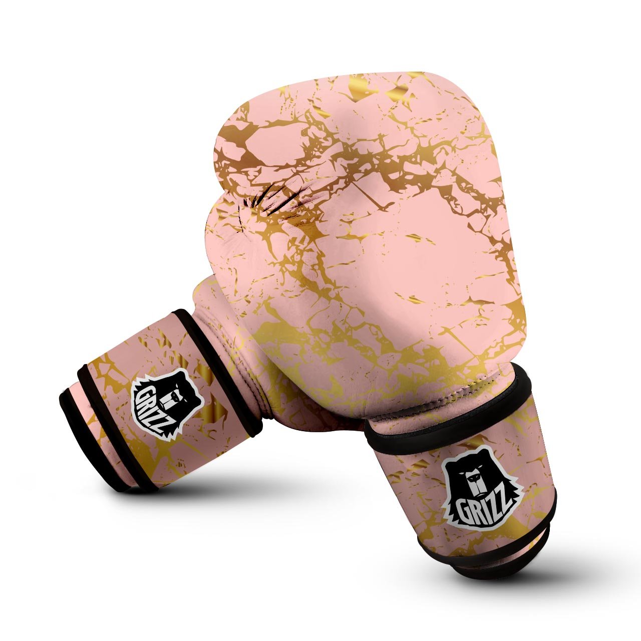 Pink Gold Marble Boxing Gloves-grizzshop