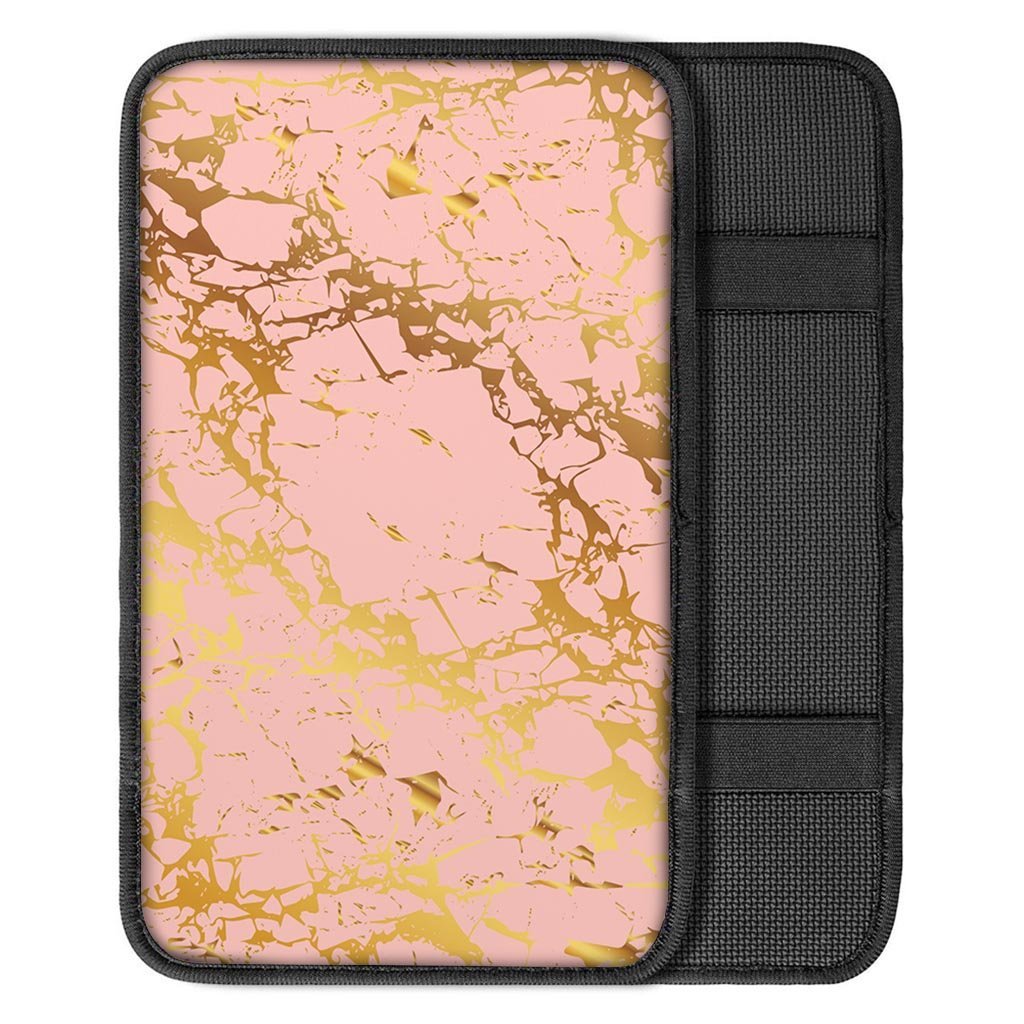 Pink Gold Marble Car Console Cover-grizzshop