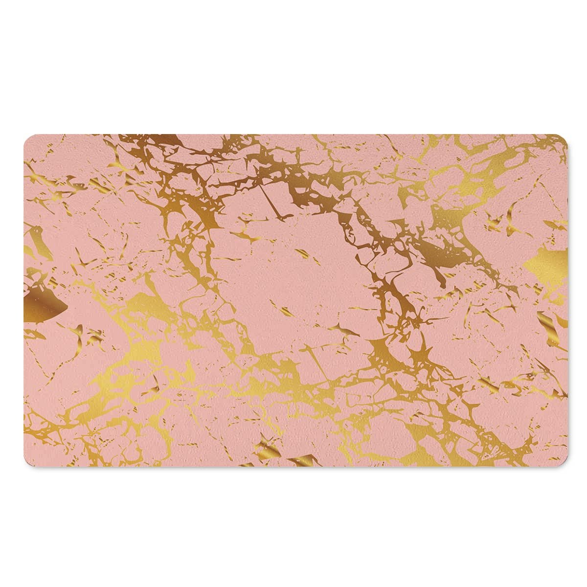 Pink Gold Marble Door Mat-grizzshop