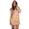 Pink Gold Marble Hoodie Dress-grizzshop