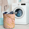 Pink Gold Marble Laundry Basket-grizzshop