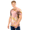 Pink Gold Marble Men T Shirt-grizzshop