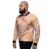 Pink Gold Marble Men's Bomber Jacket-grizzshop