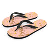 Pink Gold Marble Men's Flip Flops-grizzshop