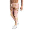 Pink Gold Marble Men's Leggings-grizzshop