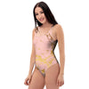 Pink Gold Marble One Piece Swimsuite-grizzshop