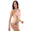 Pink Gold Marble One Piece Swimsuite-grizzshop