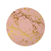 Pink Gold Marble Round Rug-grizzshop