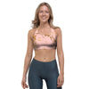 Pink Gold Marble Sports Bra-grizzshop