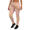 Pink Gold Marble Women's Joggers-grizzshop