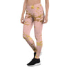 Pink Gold Marble Women's Leggings-grizzshop