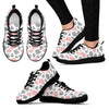 Pink Gray Cow Pattern Print Black Sneaker Shoes For Men Women-grizzshop