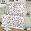 Pink Gray Cow Pattern Print Blanket-grizzshop