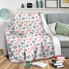 Pink Gray Cow Pattern Print Blanket-grizzshop