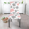 Pink Gray Cow Pattern Print Chair Cover-grizzshop