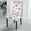 Pink Gray Cow Pattern Print Chair Cover-grizzshop