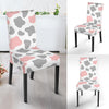 Pink Gray Cow Pattern Print Chair Cover-grizzshop