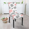 Pink Gray Cow Pattern Print Chair Cover-grizzshop