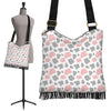 Pink Gray Cow Pattern Print Crossbody Bags-grizzshop