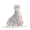 Pink Gray Cow Pattern Print Hooded Blanket-grizzshop