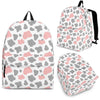 Pink Gray Cow Pattern Print Premium Backpack-grizzshop