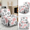 Pink Gray Cow Pattern Print Recliner Cover-grizzshop