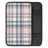 Pink Grey Plaid Tartan Car Console Cover-grizzshop