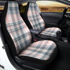 Pink Grey Plaid Tartan Car Seat Covers-grizzshop