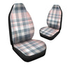 Pink Grey Plaid Tartan Car Seat Covers-grizzshop