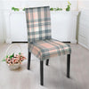 Pink Grey Plaid Tartan Chair Cover-grizzshop