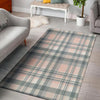 Pink Grey Plaid Tartan Floor Mat-grizzshop