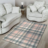 Pink Grey Plaid Tartan Floor Mat-grizzshop