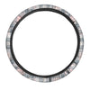 Pink Grey Plaid Tartan Steering Wheel Cover-grizzshop