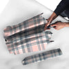 Pink Grey Plaid Tartan Umbrella-grizzshop