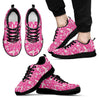 Pink Hair Stylist Pattern Print Black Sneaker Shoes For Men Women-grizzshop