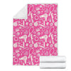 Pink Hair Stylist Pattern Print Blanket-grizzshop