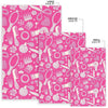 Pink Hair Stylist Pattern Print Floor Mat-grizzshop