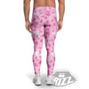 Pink Heart Cute Print Pattern Men's Leggings-grizzshop