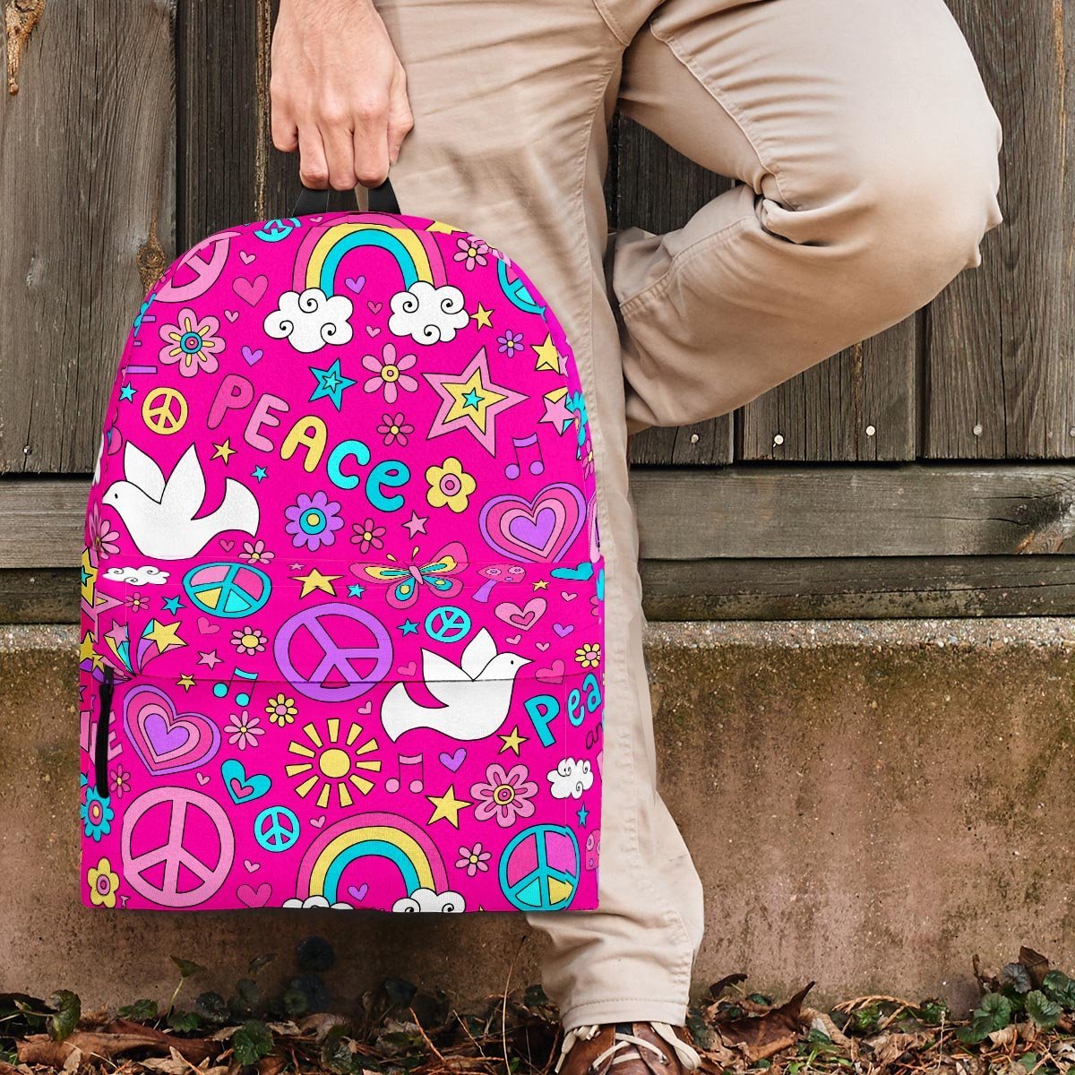 Pink Hippie Backpack-grizzshop