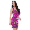 Pink Hippie Bodycon Dress-grizzshop