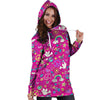 Pink Hippie Hoodie Dress-grizzshop