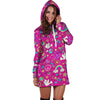 Pink Hippie Hoodie Dress-grizzshop