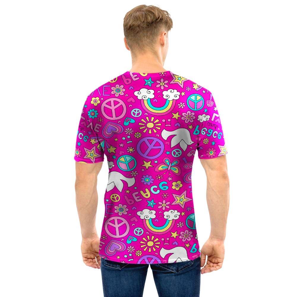 Pink Hippie Men T Shirt-grizzshop