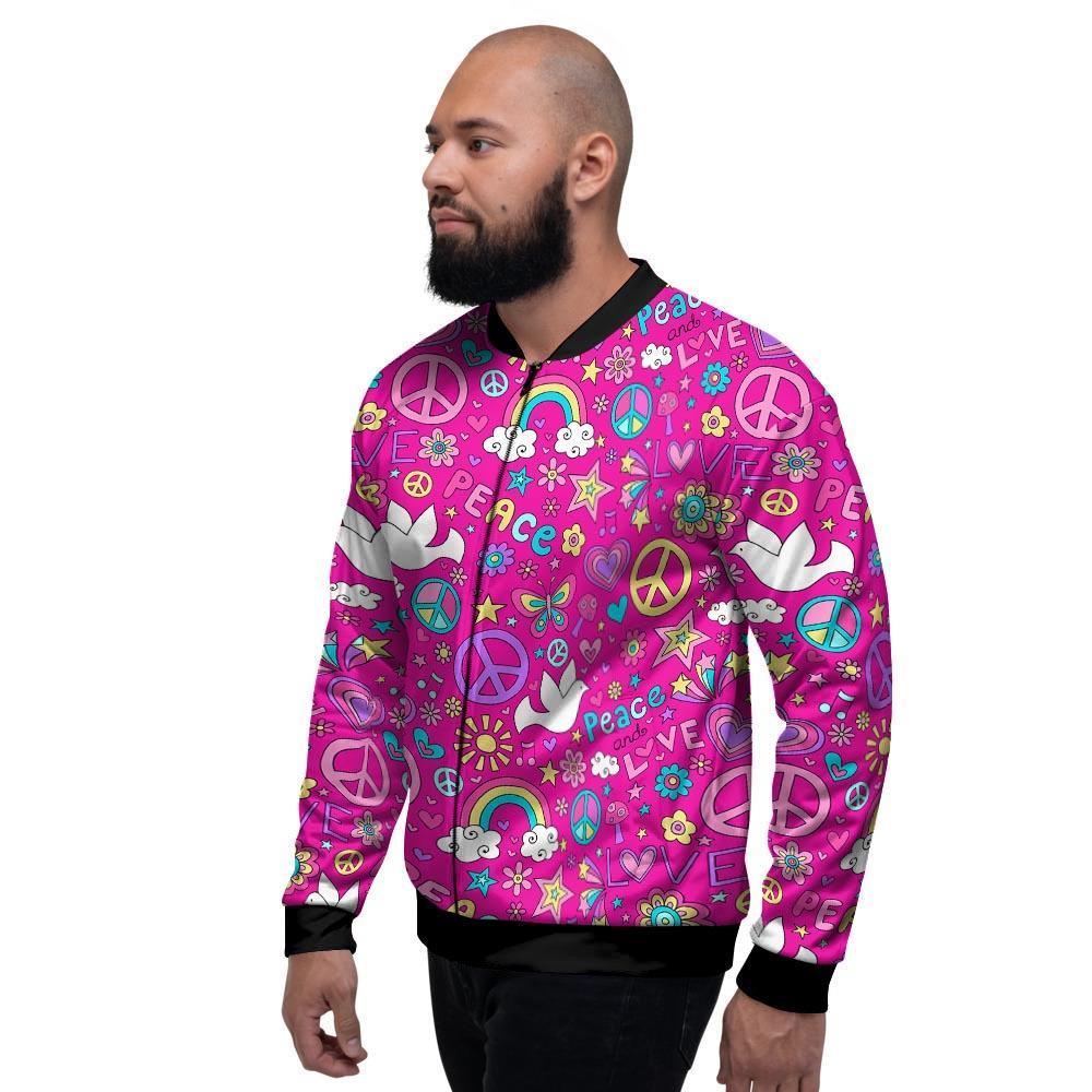 Pink Hippie Men's Bomber Jacket-grizzshop