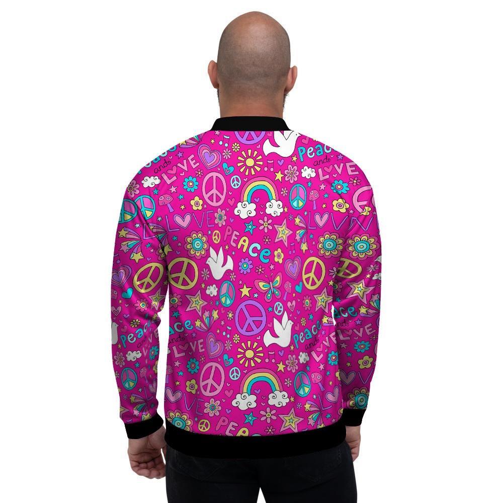 Pink Hippie Men's Bomber Jacket-grizzshop